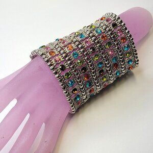 Women's Multilayer Colorful Crystal Stretch Bracelet